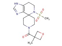1'-[(3-methyloxetan-3-yl)carbonyl]-5-(methylsulfonyl)-1,5,6,7-tetrahydrospiro[imidazo[4,5-c]pyridine-4,4'-piperidine]