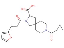 8-(cyclopropylcarbonyl)-2-[3-(2-furyl)propanoyl]-2,8-diazaspiro[4.5]decane-3-carboxylic acid