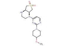(4aR*,7aS*)-1-[2-(4-methoxypiperidin-1-yl)pyrimidin-4-yl]octahydrothieno[3,4-b]pyrazine 6,6-dioxide