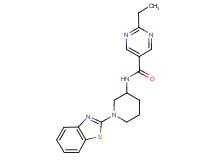 N-[1-(1,3-benzothiazol-2-yl)-3-piperidinyl]-2-ethyl-5-pyrimidinecarboxamide