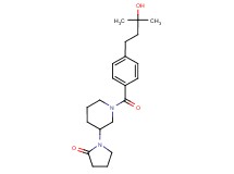 1-{1-[4-(3-hydroxy-3-methylbutyl)benzoyl]-3-piperidinyl}-2-pyrrolidinone