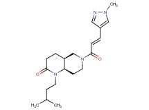 (4aS*,8aR*)-1-(3-methylbutyl)-6-[(2E)-3-(1-methyl-1H-pyrazol-4-yl)-2-propenoyl]octahydro-1,6-naphthyridin-2(1H)-one