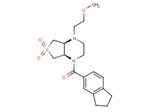 (4aS*,7aR*)-1-(2,3-dihydro-1H-inden-5-ylcarbonyl)-4-(2-methoxyethyl)octahydrothieno[3,4-b]pyrazine 6,6-dioxide