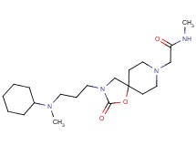 2-(3-{3-[cyclohexyl(methyl)amino]propyl}-2-oxo-1-oxa-3,8-diazaspiro[4.5]dec-8-yl)-N-methylacetamide