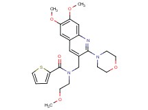 N-{[6,7-dimethoxy-2-(4-morpholinyl)-3-quinolinyl]methyl}-N-(2-methoxyethyl)-2-thiophenecarboxamide