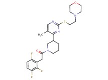 4-{2-[(5-methyl-4-{1-[(2,3,6-trifluorophenyl)acetyl]-3-piperidinyl}-2-pyrimidinyl)thio]ethyl}morpholine