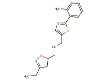 1-(3-ethyl-4,5-dihydroisoxazol-5-yl)-N-{[2-(2-methylphenyl)-1,3-thiazol-5-yl]methyl}methanamine
