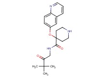 N-(3,3-dimethyl-2-oxobutyl)-4-(quinolin-6-yloxy)piperidine-4-carboxamide