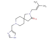 8-(1H-imidazol-4-ylmethyl)-2-(3-methyl-2-buten-1-yl)-2,8-diazaspiro[4.5]decan-3-one