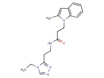 N-[2-(4-ethyl-4H-1,2,4-triazol-3-yl)ethyl]-3-(2-methyl-1H-indol-1-yl)propanamide