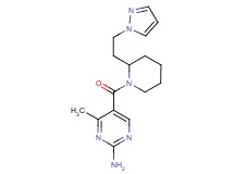 4-methyl-5-({2-[2-(1H-pyrazol-1-yl)ethyl]piperidin-1-yl}carbonyl)pyrimidin-2-amine