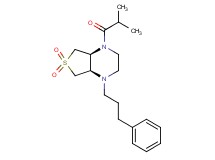 (4aR*,7aS*)-1-isobutyryl-4-(3-phenylpropyl)octahydrothieno[3,4-b]pyrazine 6,6-dioxide