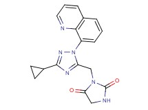 3-[(3-cyclopropyl-1-quinolin-8-yl-1H-1,2,4-triazol-5-yl)methyl]imidazolidine-2,4-dione