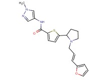 5-{1-[(2E)-3-(2-furyl)-2-propen-1-yl]-2-pyrrolidinyl}-N-(1-methyl-1H-pyrazol-4-yl)-2-thiophenecarboxamide