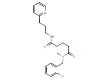 1-(2-fluorobenzyl)-6-oxo-N-[3-(2-pyridinyl)propyl]-3-piperidinecarboxamide