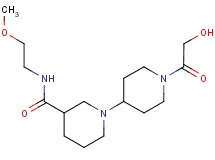 1'-glycoloyl-N-(2-methoxyethyl)-1,4'-bipiperidine-3-carboxamide