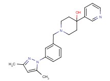 1-[3-(3,5-dimethyl-1H-pyrazol-1-yl)benzyl]-4-pyridin-3-ylpiperidin-4-ol