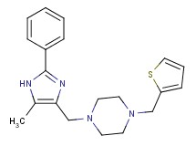1-[(5-methyl-2-phenyl-1H-imidazol-4-yl)methyl]-4-(2-thienylmethyl)piperazine bis(trifluoroacetate)