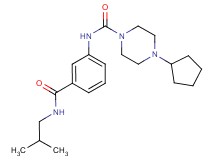 4-cyclopentyl-N-{3-[(isobutylamino)carbonyl]phenyl}piperazine-1-carboxamide