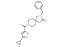 2-benzyl-8-[(3-cyclopropyl-5-isoxazolyl)carbonyl]-2,8-diazaspiro[4.5]decan-3-one
