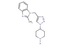 2-methyl-1-[(1-piperidin-4-yl-1H-1,2,3-triazol-4-yl)methyl]-1H-benzimidazole