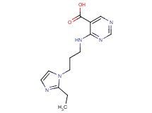 4-{[3-(2-ethyl-1H-imidazol-1-yl)propyl]amino}pyrimidine-5-carboxylic acid