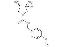 (3R*,4R*)-3-hydroxy-N-(4-methoxybenzyl)-3,4-dimethyl-1-pyrrolidinecarboxamide