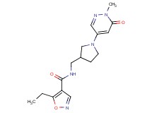 5-ethyl-N-{[1-(1-methyl-6-oxo-1,6-dihydro-4-pyridazinyl)-3-pyrrolidinyl]methyl}-4-isoxazolecarboxamide