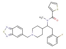N-[1-[1-(2,1,3-benzothiadiazol-5-ylmethyl)-4-piperidinyl]-2-(2-fluorophenyl)ethyl]-N-methyl-2-thiophenecarboxamide