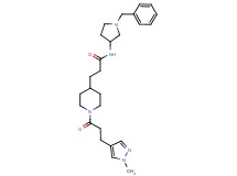 N-(1-benzyl-3-pyrrolidinyl)-3-{1-[3-(1-methyl-1H-pyrazol-4-yl)propanoyl]-4-piperidinyl}propanamide