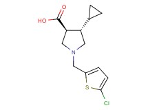 (3S*,4S*)-1-[(5-chloro-2-thienyl)methyl]-4-cyclopropyl-3-pyrrolidinecarboxylic acid