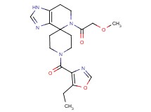 1'-[(5-ethyl-1,3-oxazol-4-yl)carbonyl]-5-(methoxyacetyl)-1,5,6,7-tetrahydrospiro[imidazo[4,5-c]pyridine-4,4'-piperidine]