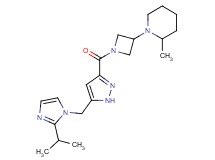1-[1-({5-[(2-isopropyl-1H-imidazol-1-yl)methyl]-1H-pyrazol-3-yl}carbonyl)azetidin-3-yl]-2-methylpiperidine