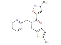 3-methyl-N-[(5-methyl-2-thienyl)methyl]-N-(pyridin-2-ylmethyl)isoxazole-5-carboxamide