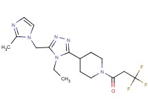 4-{4-ethyl-5-[(2-methyl-1H-imidazol-1-yl)methyl]-4H-1,2,4-triazol-3-yl}-1-(3,3,3-trifluoropropanoyl)piperidine