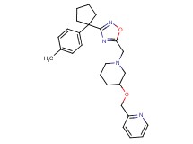 2-({[1-({3-[1-(4-methylphenyl)cyclopentyl]-1,2,4-oxadiazol-5-yl}methyl)-3-piperidinyl]oxy}methyl)pyridine