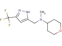 N-methyl-N-{[3-(trifluoromethyl)-1H-pyrazol-5-yl]methyl}tetrahydro-2H-pyran-4-amine trifluoroacetate