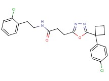 3-{5-[1-(4-chlorophenyl)cyclobutyl]-1,3,4-oxadiazol-2-yl}-N-[2-(2-chlorophenyl)ethyl]propanamide