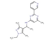 N-[1-(1-ethyl-3,5-dimethyl-1H-pyrazol-4-yl)ethyl]-6-methyl-2-pyridin-3-ylpyrimidin-4-amine