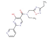 N-ethyl-N-[(3-ethyl-1,2,4-oxadiazol-5-yl)methyl]-4-hydroxy-2-pyridin-3-ylpyrimidine-5-carboxamide