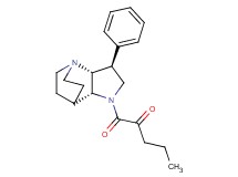 1-oxo-1-[(2R*,3S*,6R*)-3-phenyl-1,5-diazatricyclo[5.2.2.0~2,6~]undec-5-yl]-2-pentanone