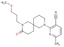 2-[8-(3-methoxypropyl)-9-oxo-2,8-diazaspiro[5.5]undec-2-yl]-6-methylnicotinonitrile