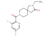 8-[(3,5-difluoropyridin-2-yl)carbonyl]-2-ethyl-2,8-diazaspiro[4.5]decan-3-one
