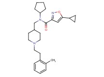 N-cyclopentyl-5-cyclopropyl-N-({1-[2-(2-methylphenyl)ethyl]-4-piperidinyl}methyl)-3-isoxazolecarboxamide