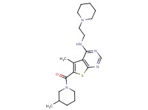 5-methyl-6-[(3-methyl-1-piperidinyl)carbonyl]-N-[2-(1-piperidinyl)ethyl]thieno[2,3-d]pyrimidin-4-amine