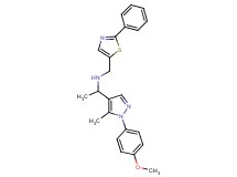 1-[1-(4-methoxyphenyl)-5-methyl-1H-pyrazol-4-yl]-N-[(2-phenyl-1,3-thiazol-5-yl)methyl]ethanamine