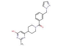 2-methyl-6-{1-[3-(1H-pyrazol-1-ylmethyl)benzoyl]-4-piperidinyl}-4-pyrimidinol