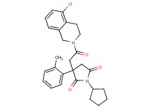3-[2-(5-chloro-3,4-dihydro-2(1H)-isoquinolinyl)-2-oxoethyl]-1-cyclopentyl-3-(2-methylphenyl)-2,5-pyrrolidinedione