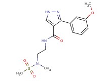 3-(3-methoxyphenyl)-N-{2-[methyl(methylsulfonyl)amino]ethyl}-1H-pyrazole-4-carboxamide