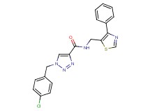 1-(4-chlorobenzyl)-N-[(4-phenyl-1,3-thiazol-5-yl)methyl]-1H-1,2,3-triazole-4-carboxamide